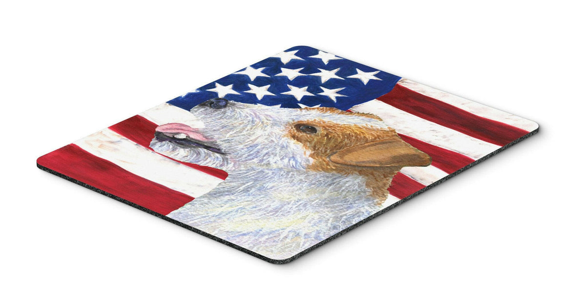 USA American Flag with Jack Russell Terrier Mouse Pad, Hot Pad or Trivet by Caroline&#39;s Treasures