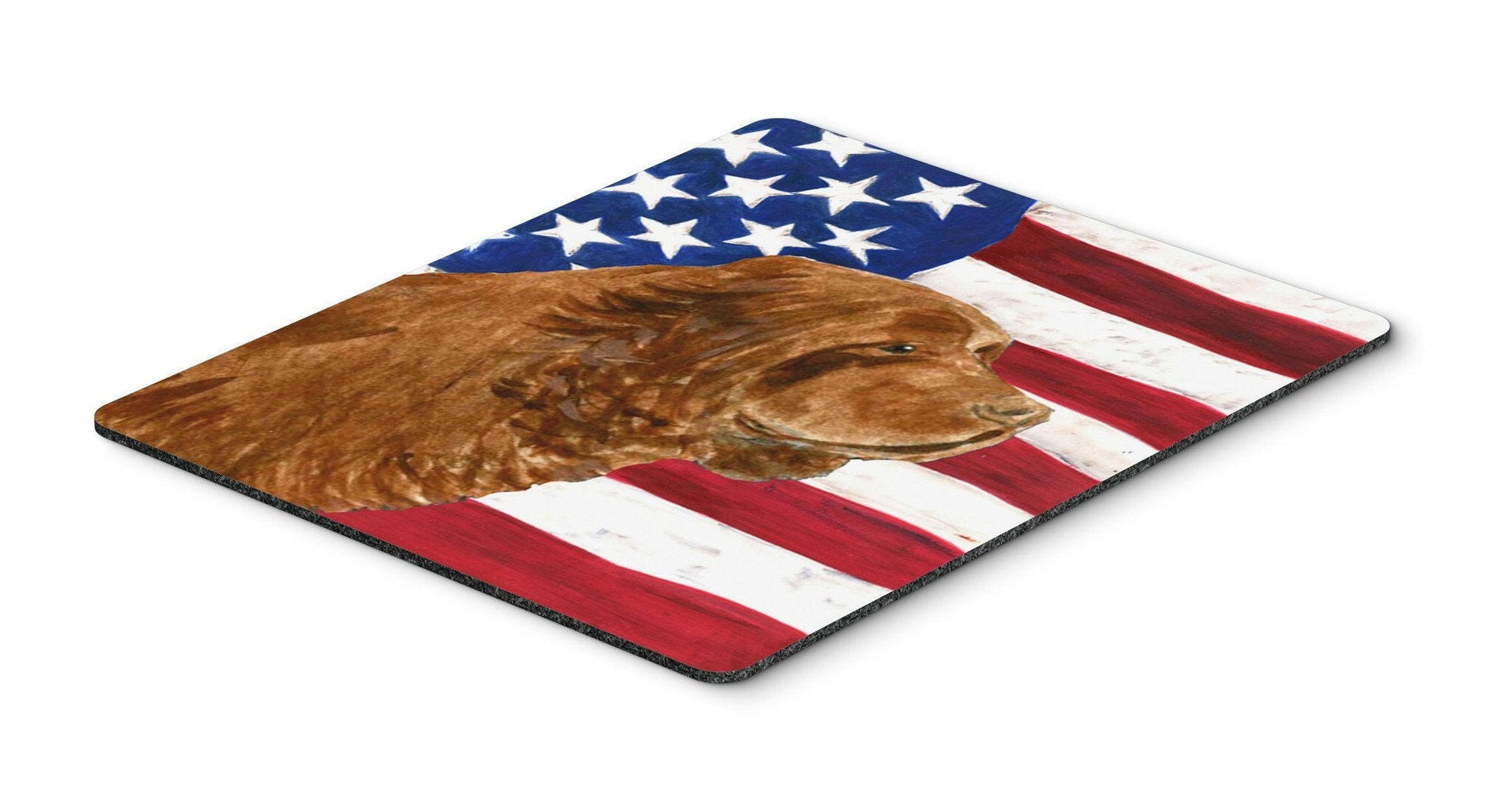 USA American Flag with Sussex Spaniel Mouse Pad, Hot Pad or Trivet by Caroline's Treasures
