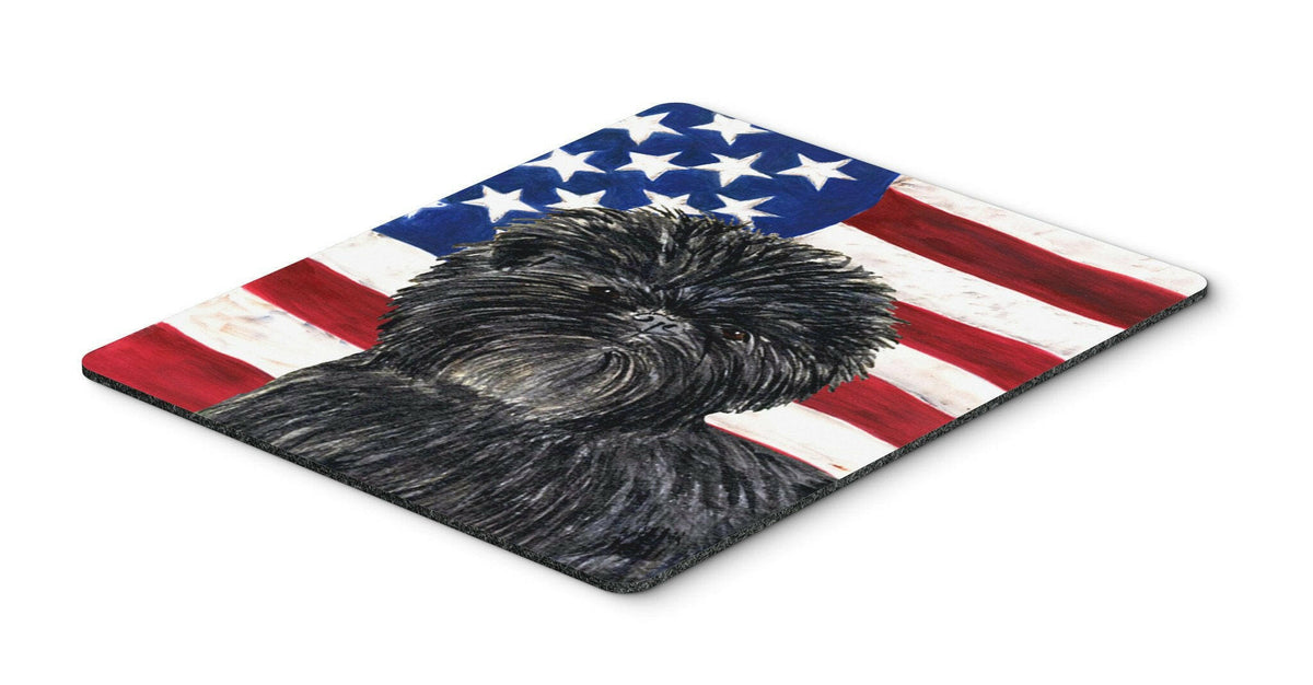 USA American Flag with Affenpinscher Mouse Pad, Hot Pad or Trivet by Caroline&#39;s Treasures