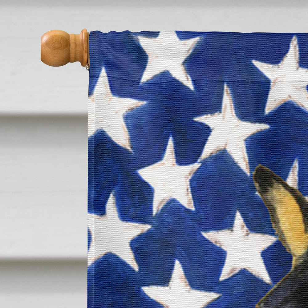 USA American Flag with Basenji Flag Canvas House Size  the-store.com.