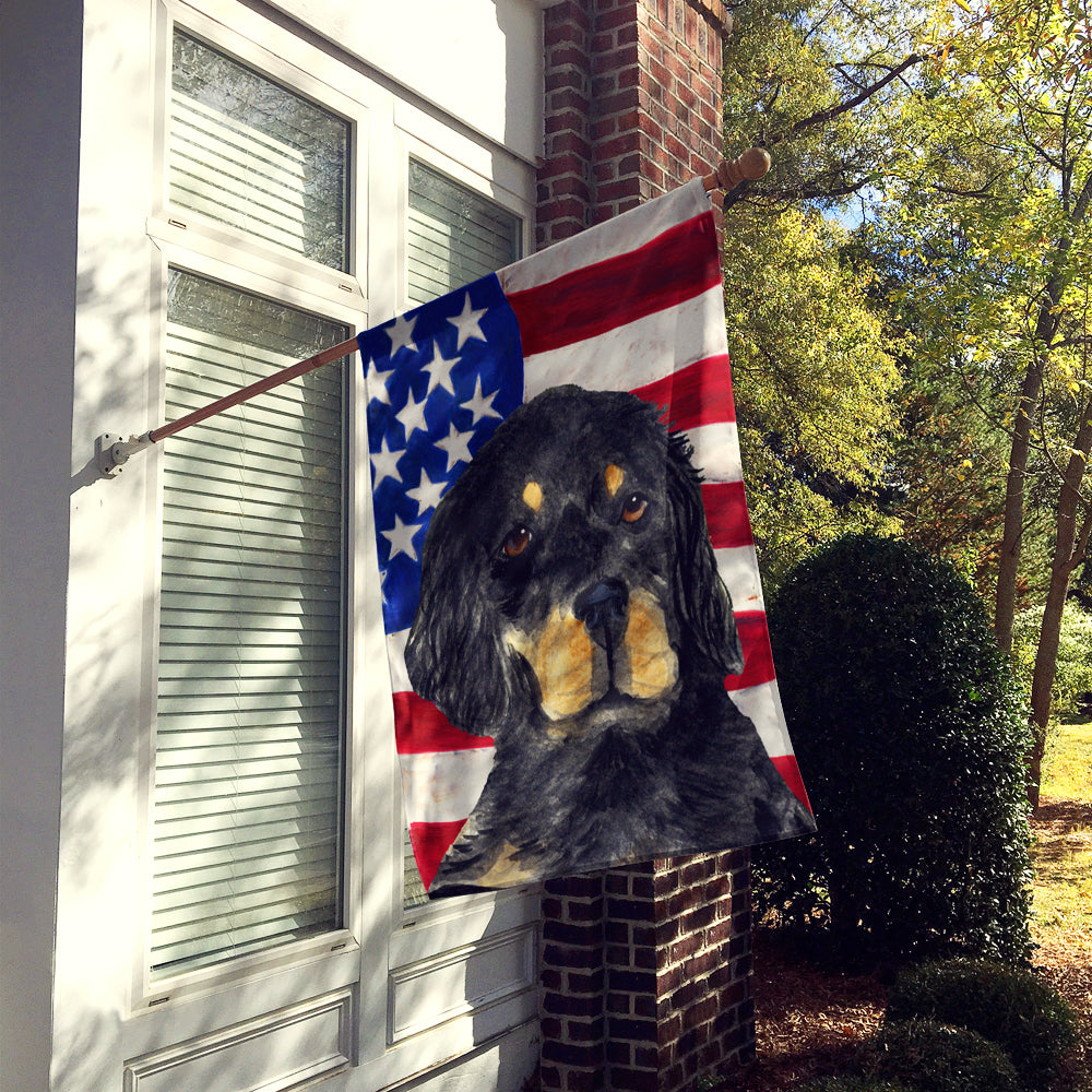 USA American Flag with Gordon Setter Flag Canvas House Size  the-store.com.