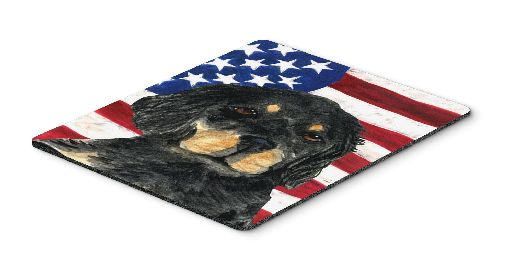 USA American Flag with Gordon Setter Mouse Pad, Hot Pad or Trivet by Caroline's Treasures