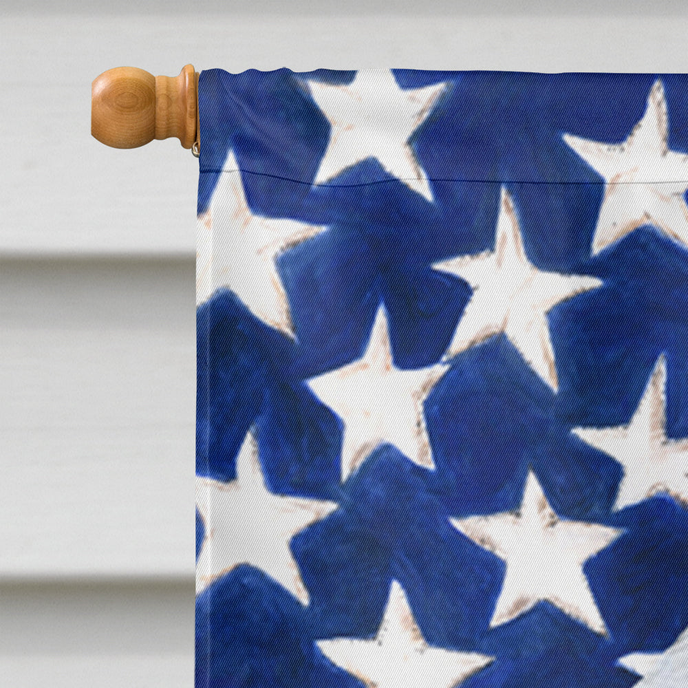 USA American Flag with Bedlington Terrier Flag Canvas House Size  the-store.com.