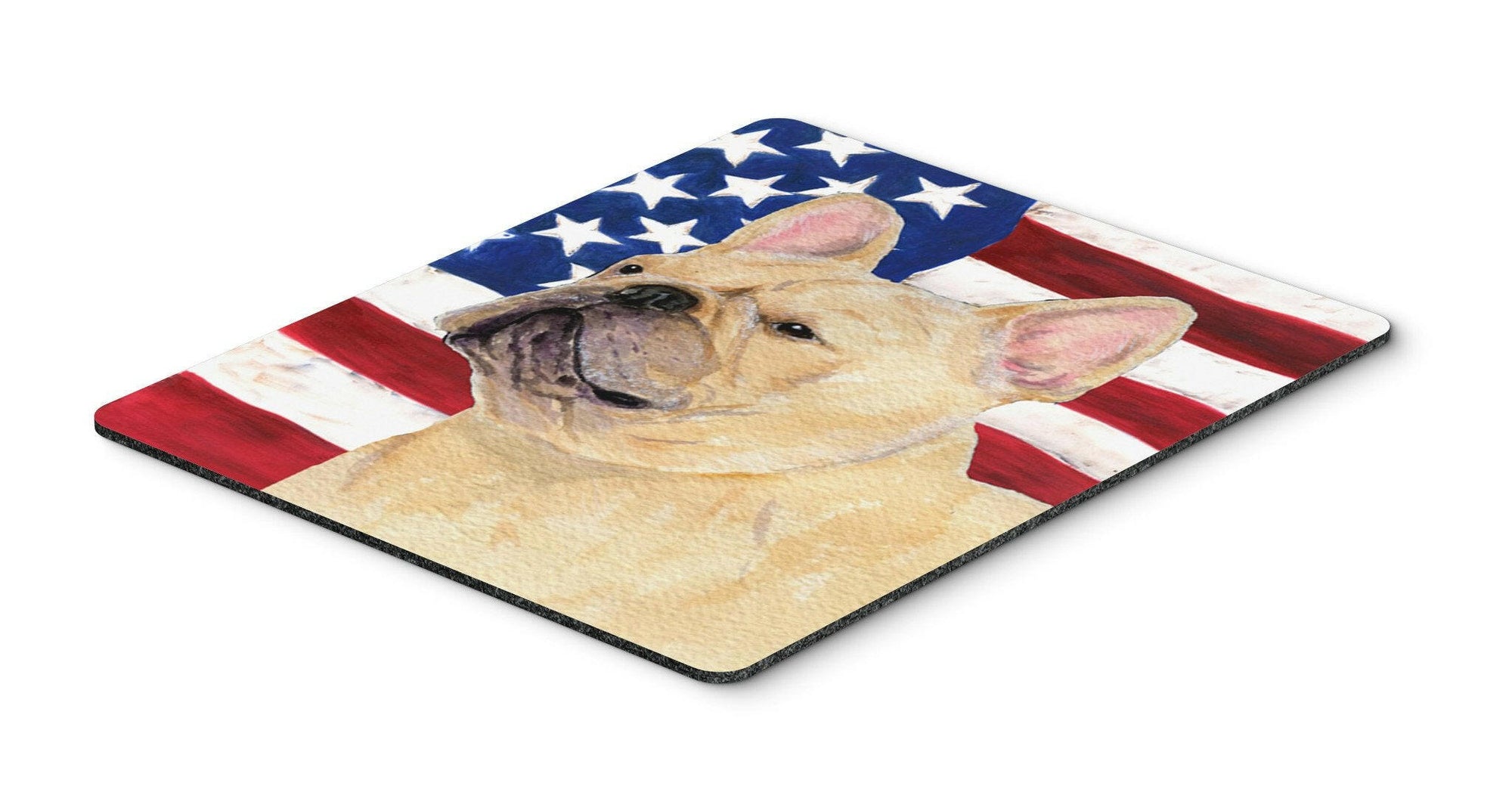 USA American Flag with French Bulldog Mouse Pad, Hot Pad or Trivet by Caroline's Treasures