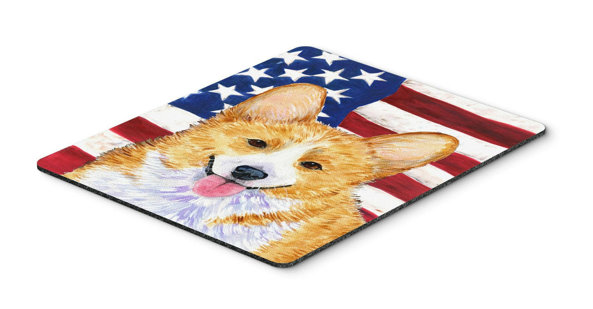 USA American Flag with Corgi Mouse Pad, Hot Pad or Trivet by Caroline&#39;s Treasures
