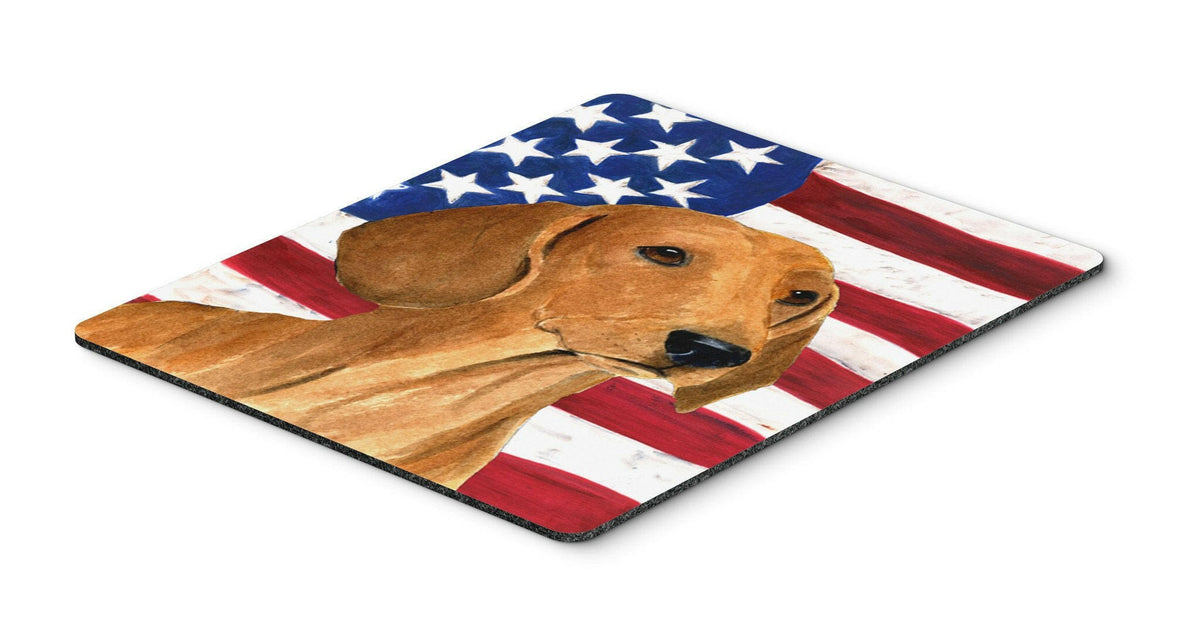 USA American Flag with Dachshund Mouse Pad, Hot Pad or Trivet by Caroline&#39;s Treasures