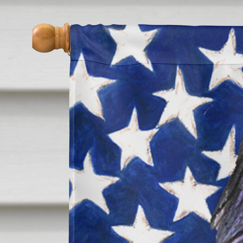 USA American Flag with Briard Flag Canvas House Size  the-store.com.