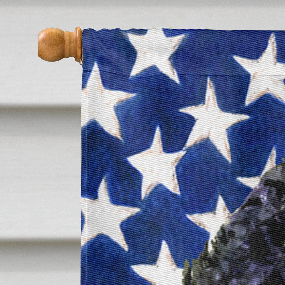 USA American Flag with Portuguese Water Dog Flag Canvas House Size  the-store.com.