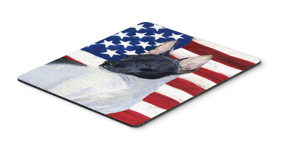 USA American Flag with Rat Terrier Mouse Pad, Hot Pad or Trivet by Caroline&#39;s Treasures