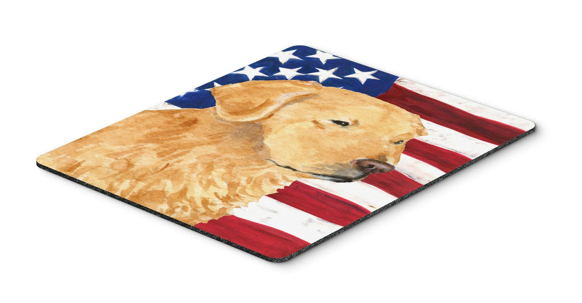 USA American Flag with Golden Retriever Mouse Pad, Hot Pad or Trivet by Caroline&#39;s Treasures