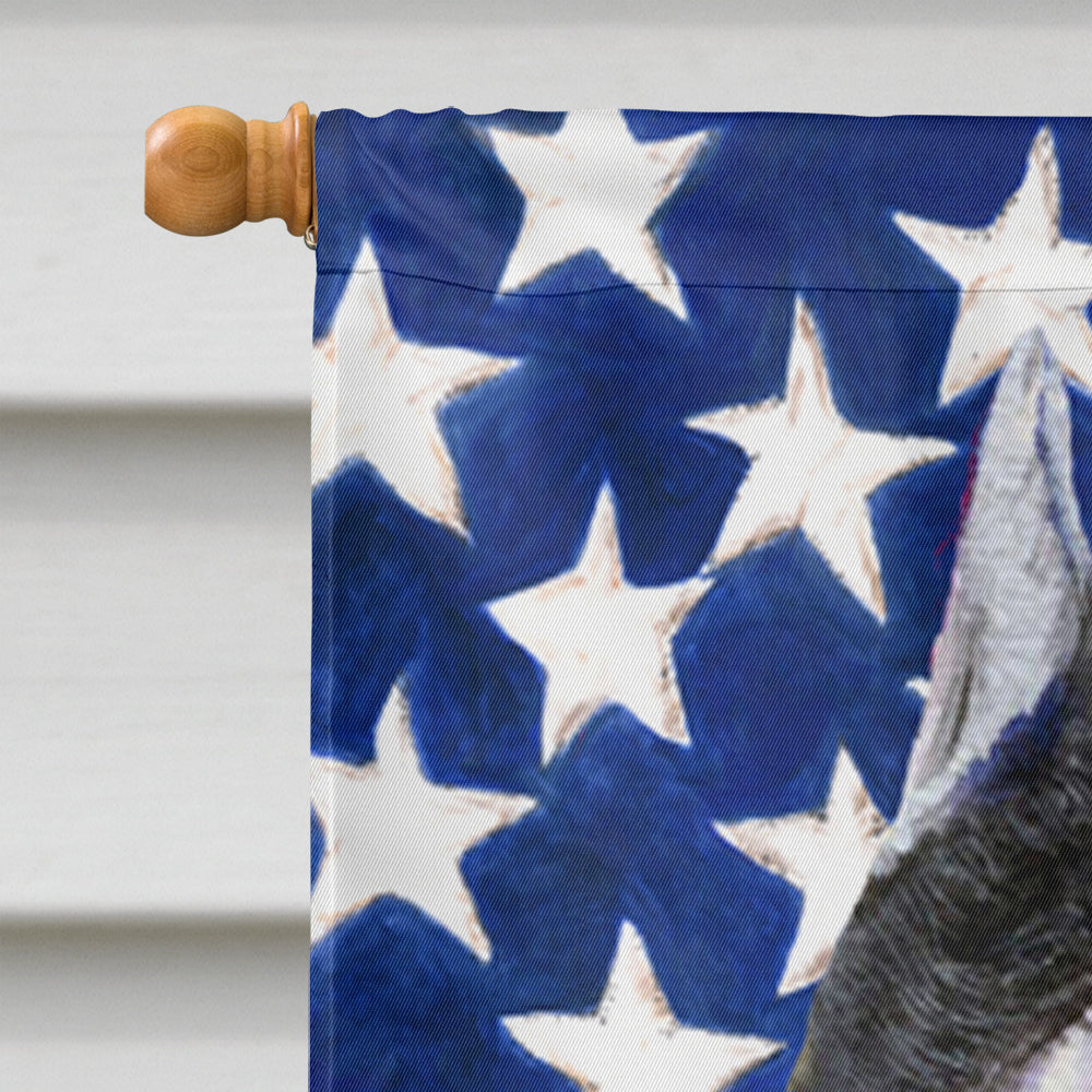 USA American Flag with Schnauzer Flag Canvas House Size