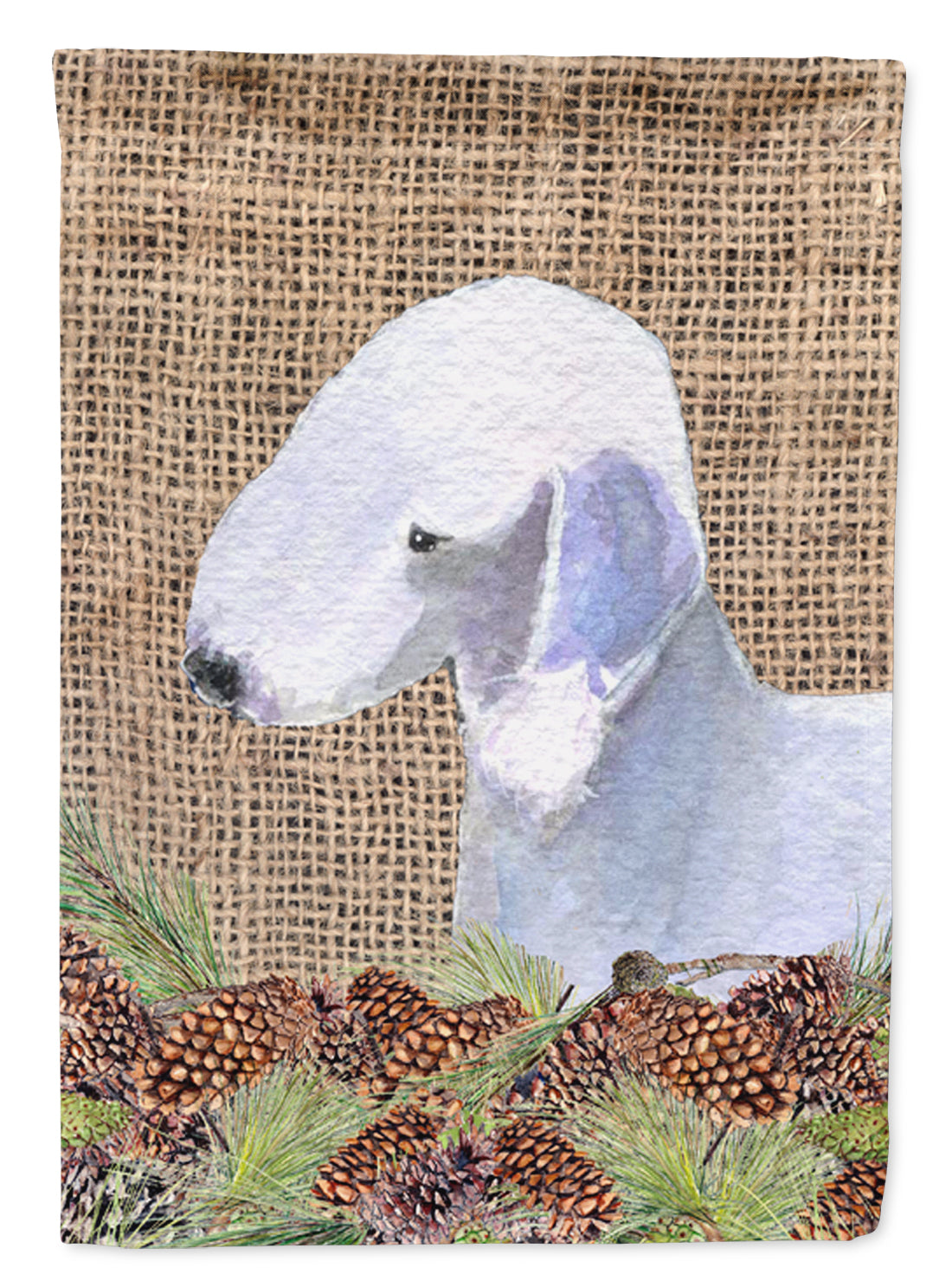 Taille du jardin du drapeau Bedlington Terrier