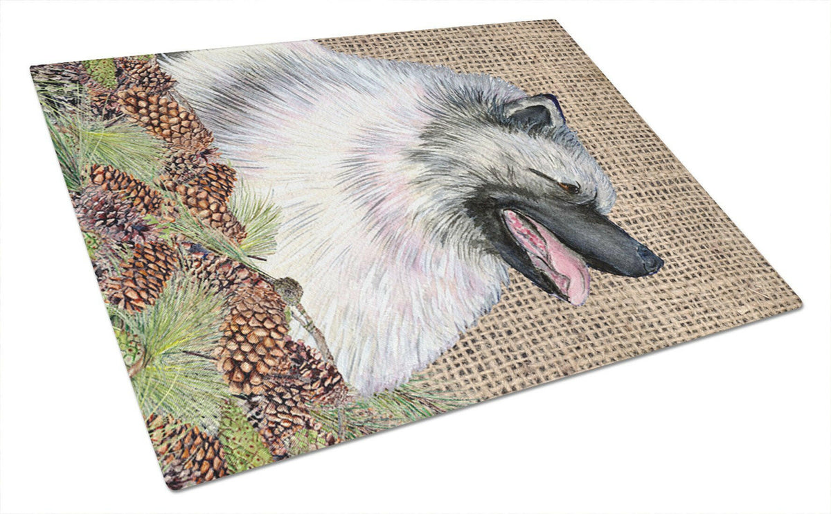 Keeshond Glass Cutting Board Large by Caroline&#39;s Treasures