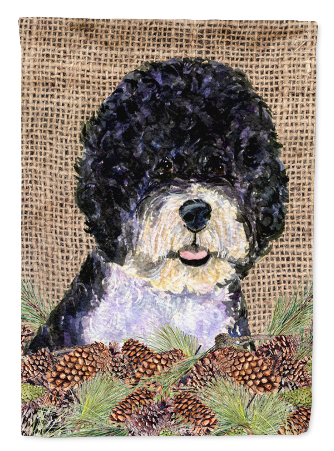 Portuguese Water Dog Flag Canvas House Size