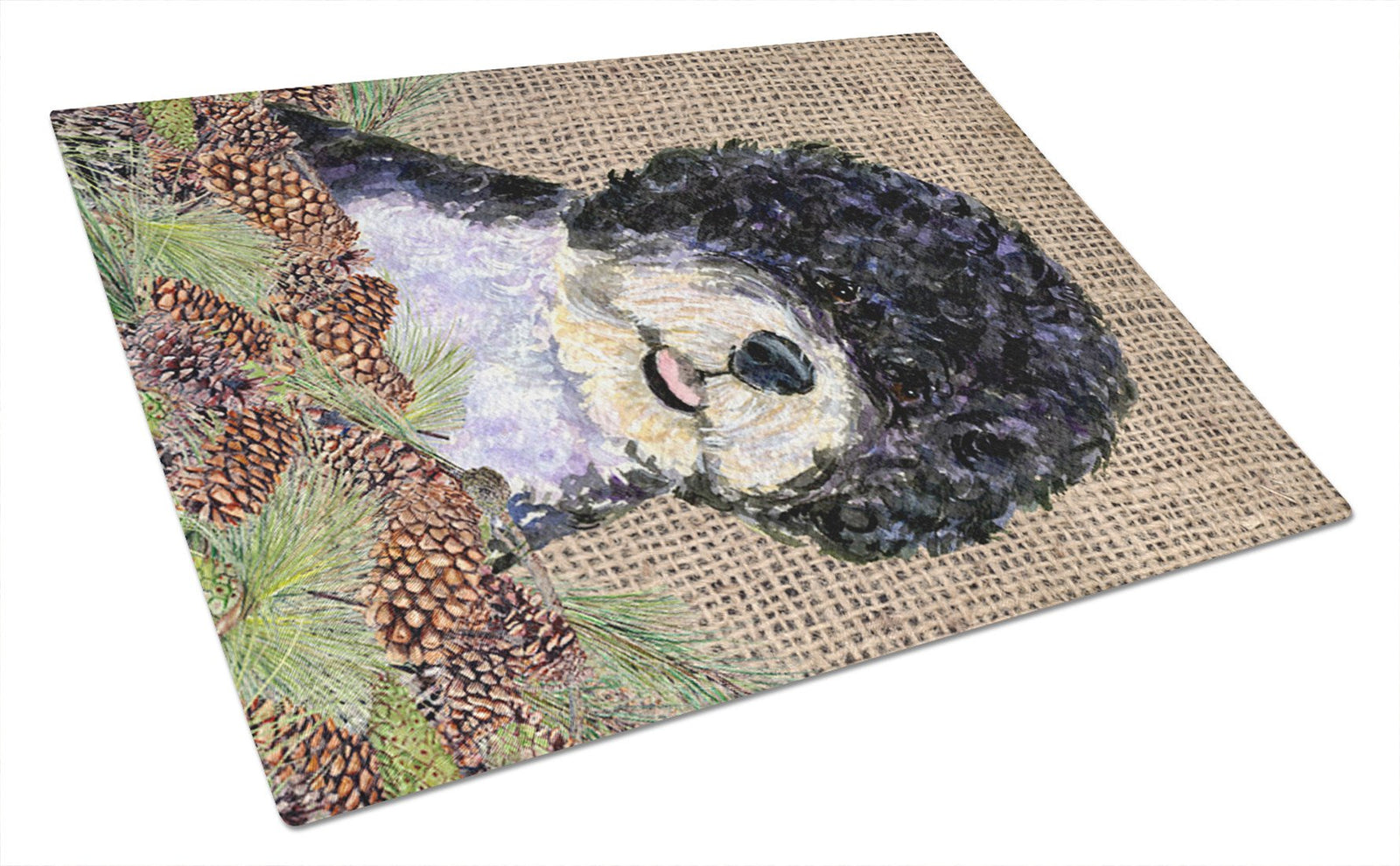 Portuguese Water Dog Glass Cutting Board Large by Caroline's Treasures