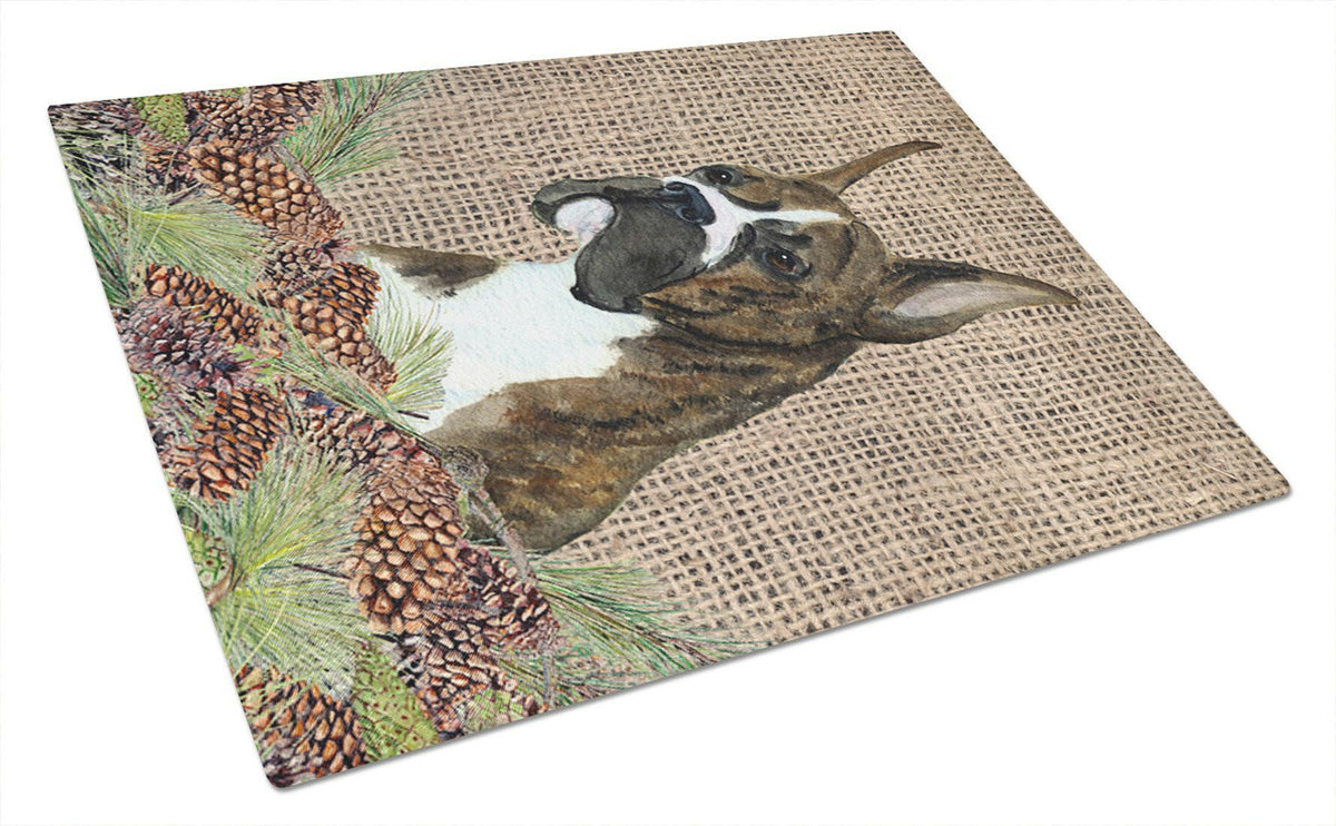 Boxer Glass Cutting Board Large by Caroline&#39;s Treasures