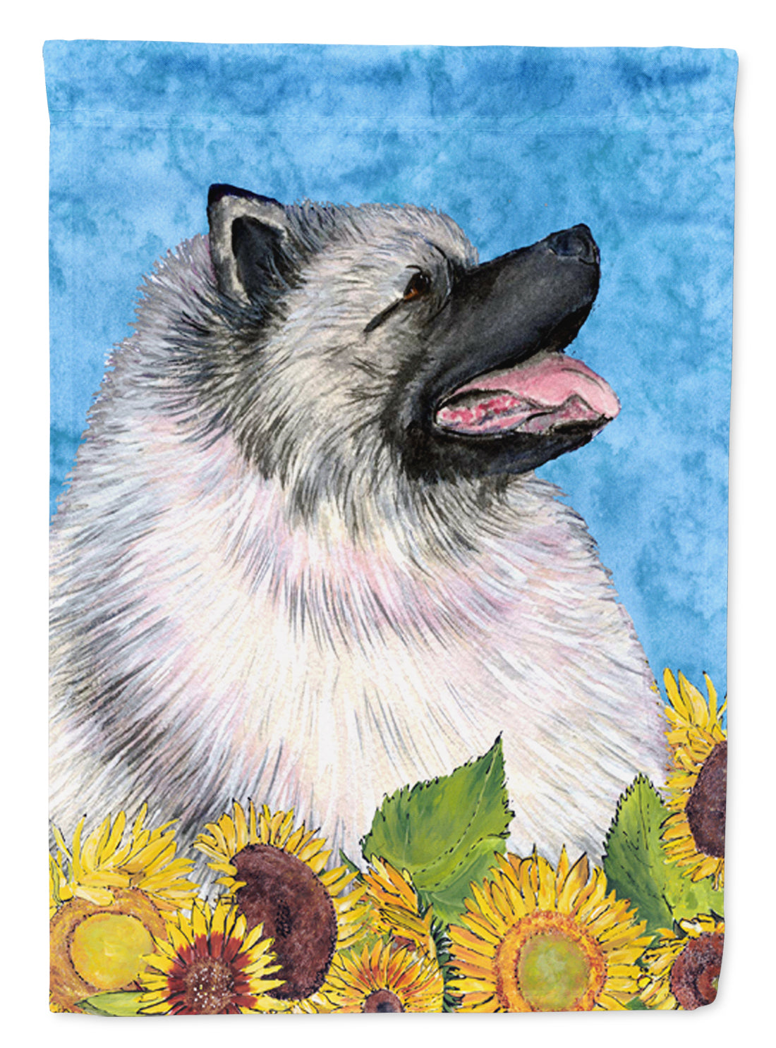Keeshond Flag Canvas House Size  the-store.com.