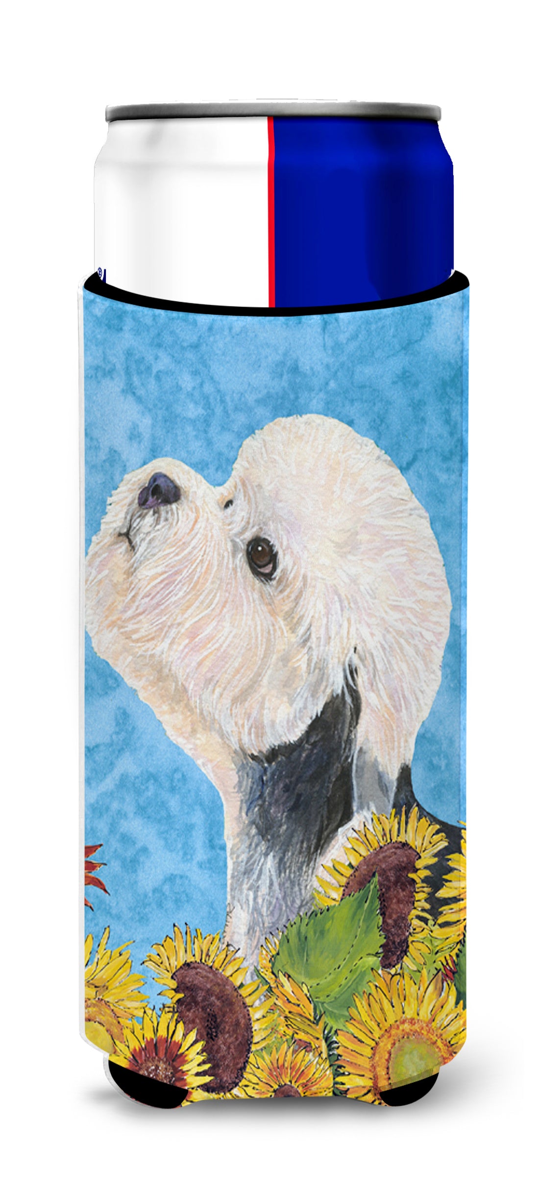 Dandie Dinmont Terrier in Summer Flowers Ultra Beverage Isolateurs pour canettes minces SS4136MUK