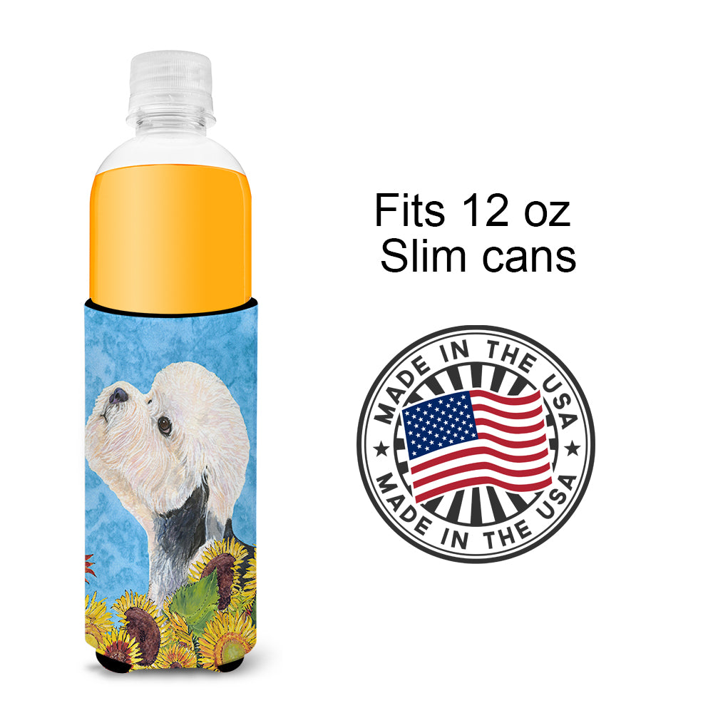 Dandie Dinmont Terrier in Summer Flowers Ultra Beverage Isolateurs pour canettes minces SS4136MUK