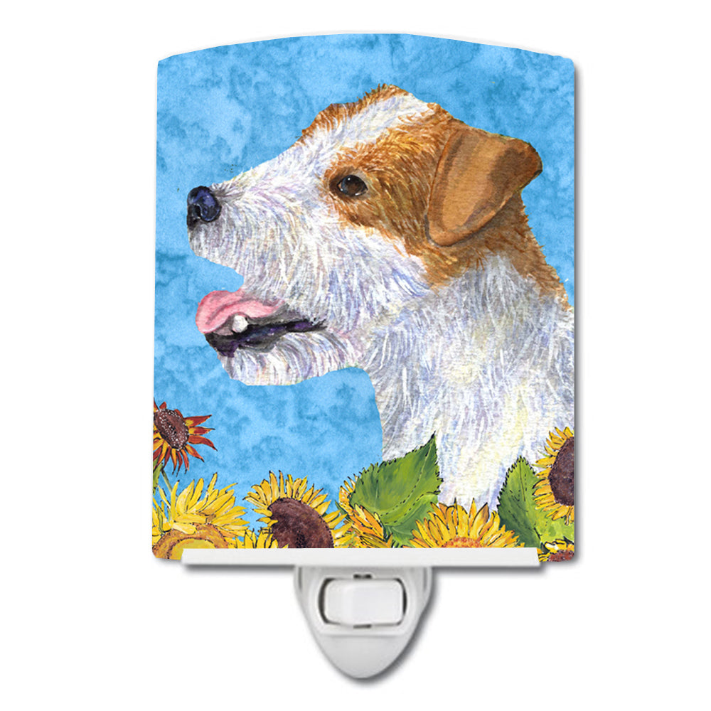 Jack Russell Terrier in Summer Flowers Ceramic Night Light SS4137CNL - the-store.com