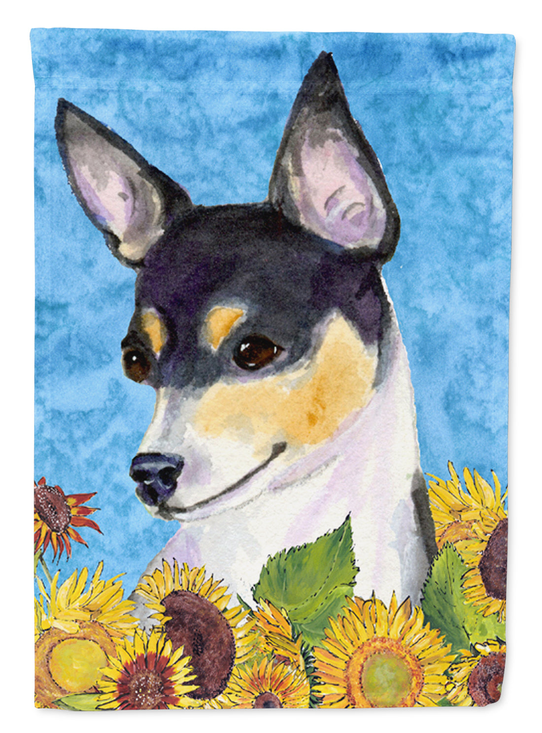 Fox Terrier Flag Canvas House Size  the-store.com.