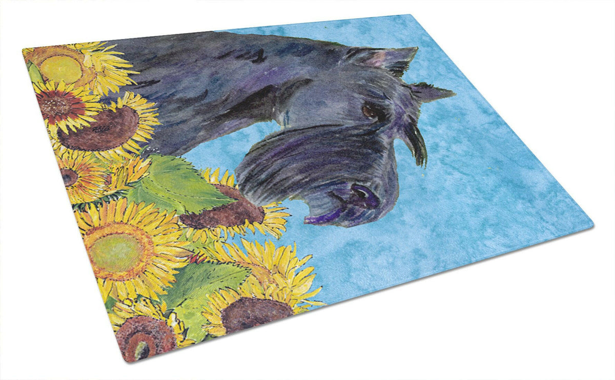Scottish Terrier Glass Cutting Board Large by Caroline&#39;s Treasures