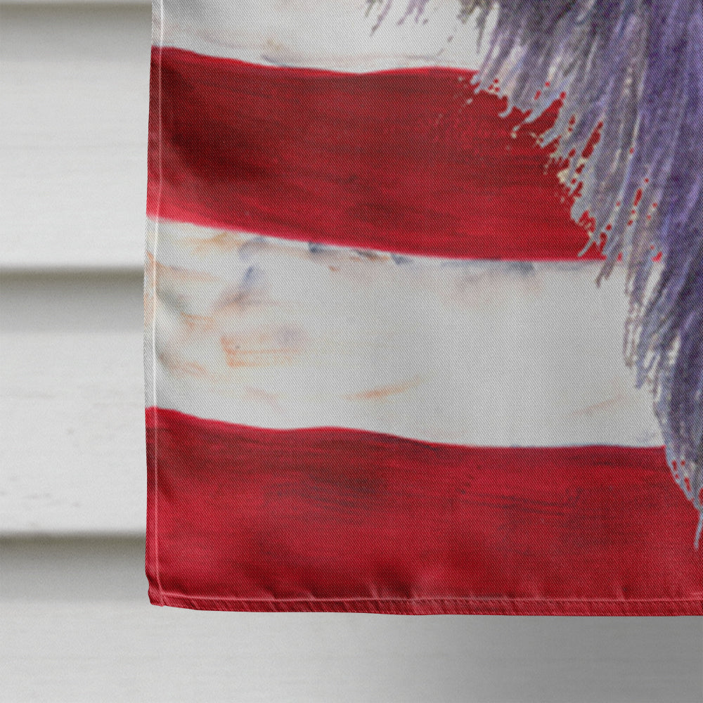 USA American Flag with Skye Terrier Flag Canvas House Size  the-store.com.