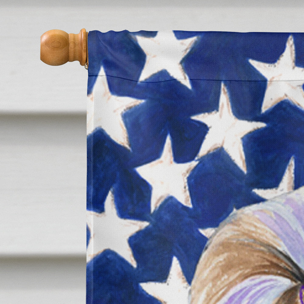 USA American Flag with Shih Tzu Flag Canvas House Size  the-store.com.