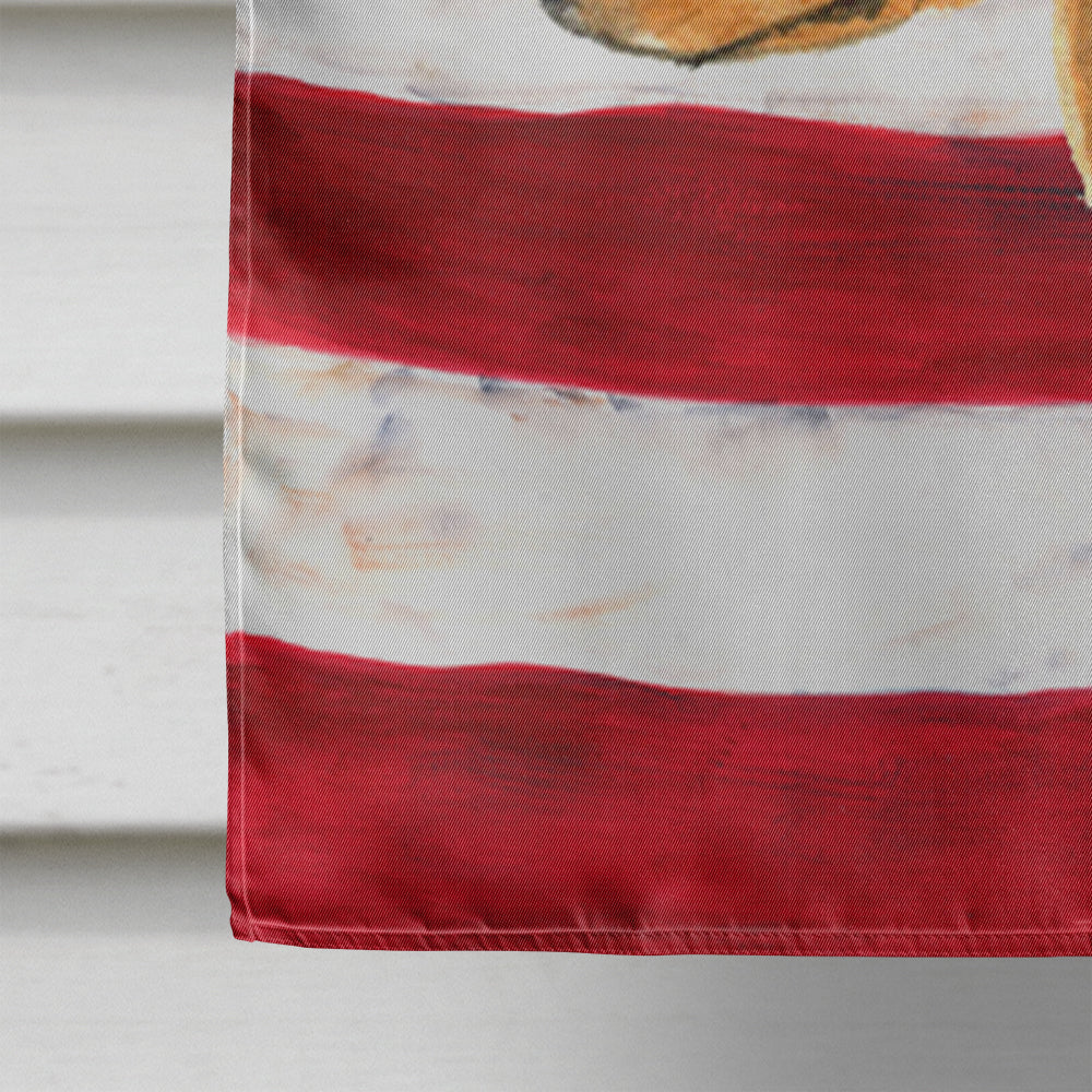 USA American Flag with Min Pin Flag Canvas House Size