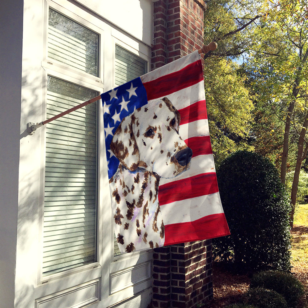 USA American Flag with Dalmatian Flag Canvas House Size