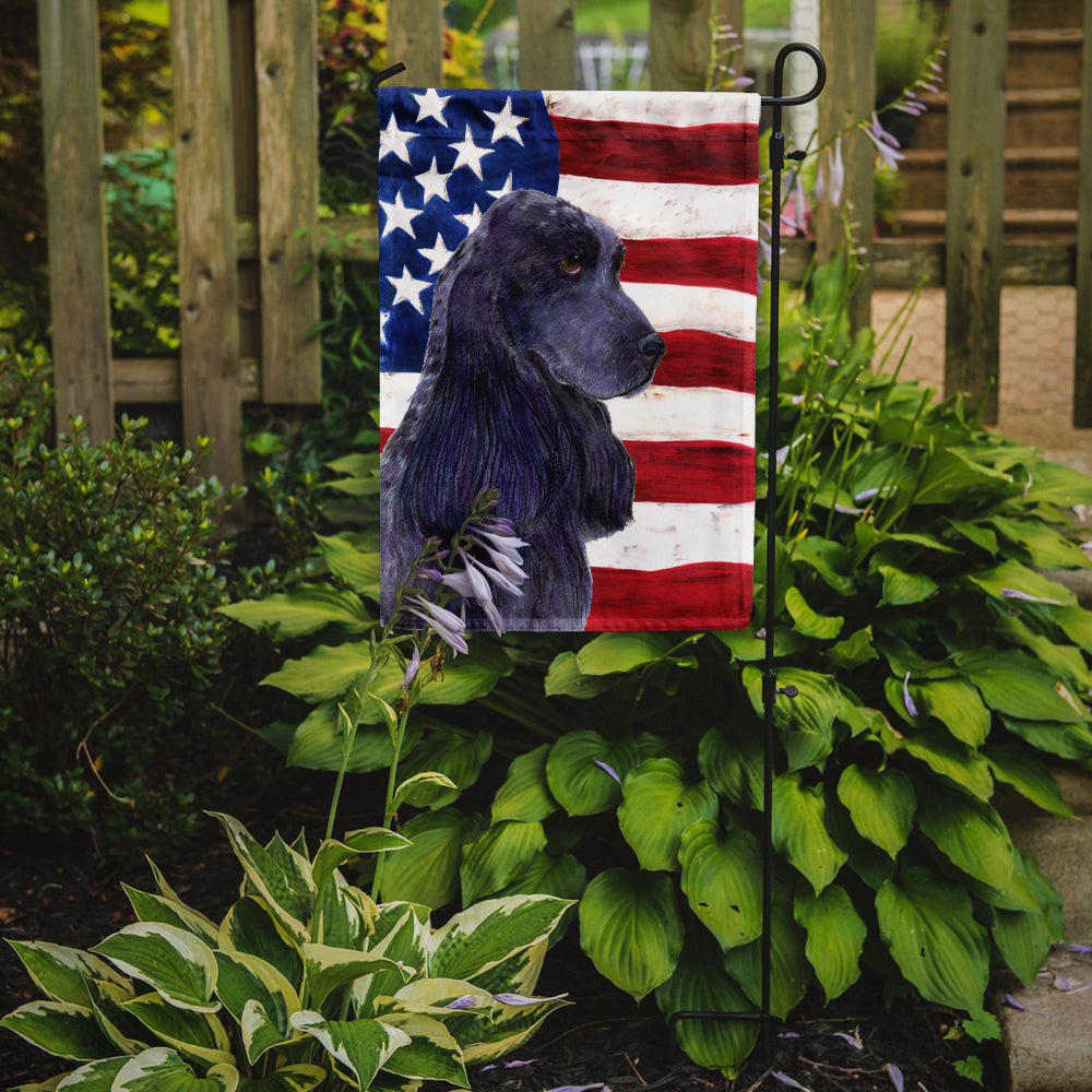 USA American Flag with Cocker Spaniel Flag Garden Size.