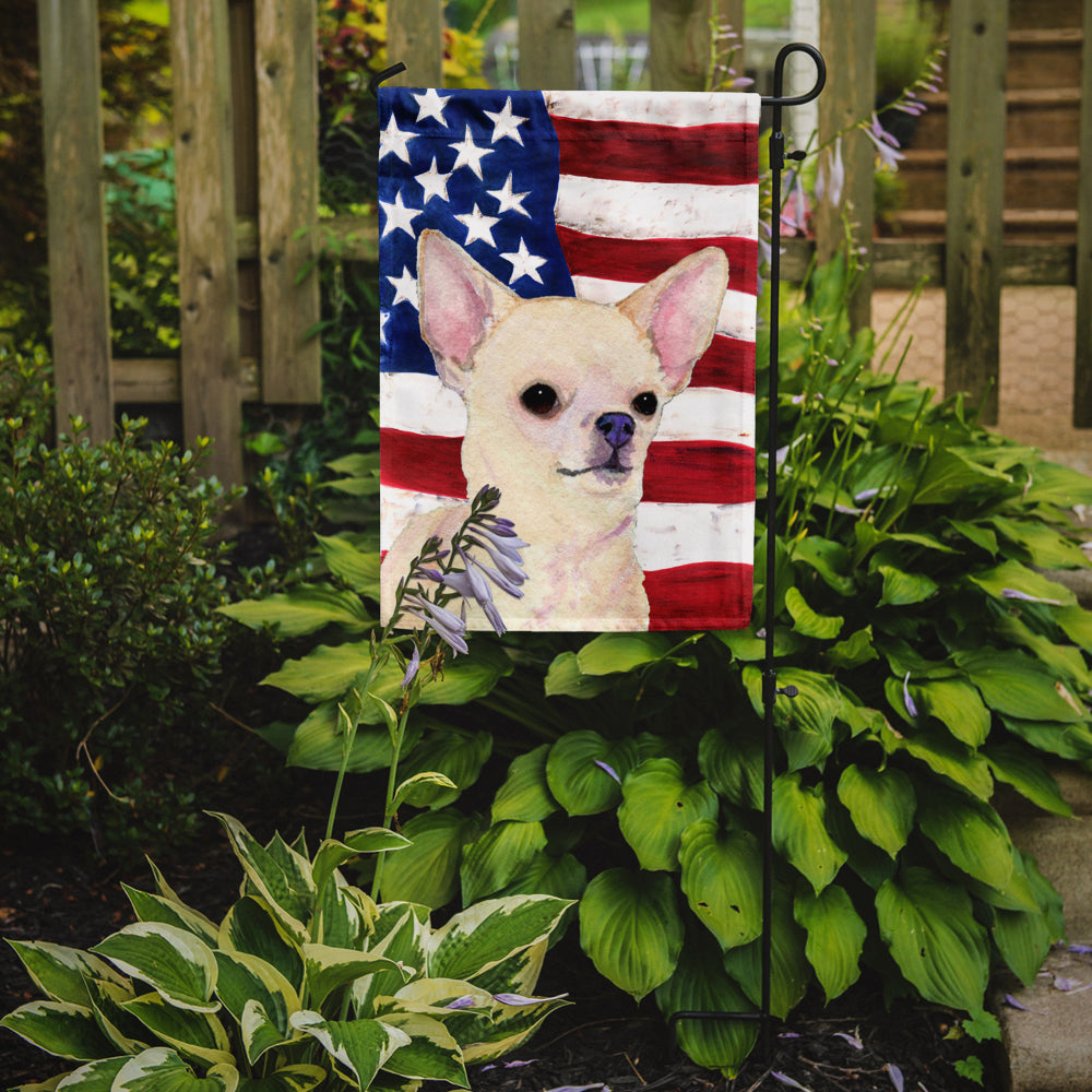 Drapeau américain des États-Unis avec la taille du jardin du drapeau Chihuahua