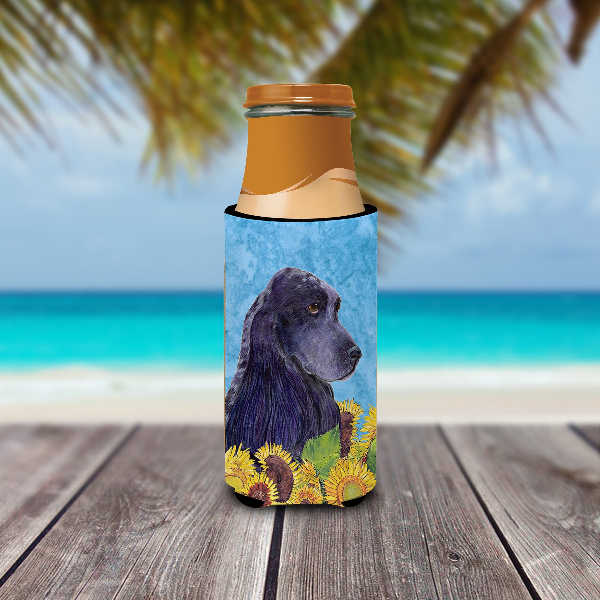 Cocker Spaniel in Summer Flowers Ultra Beverage Insulators for slim cans SS4240MUK