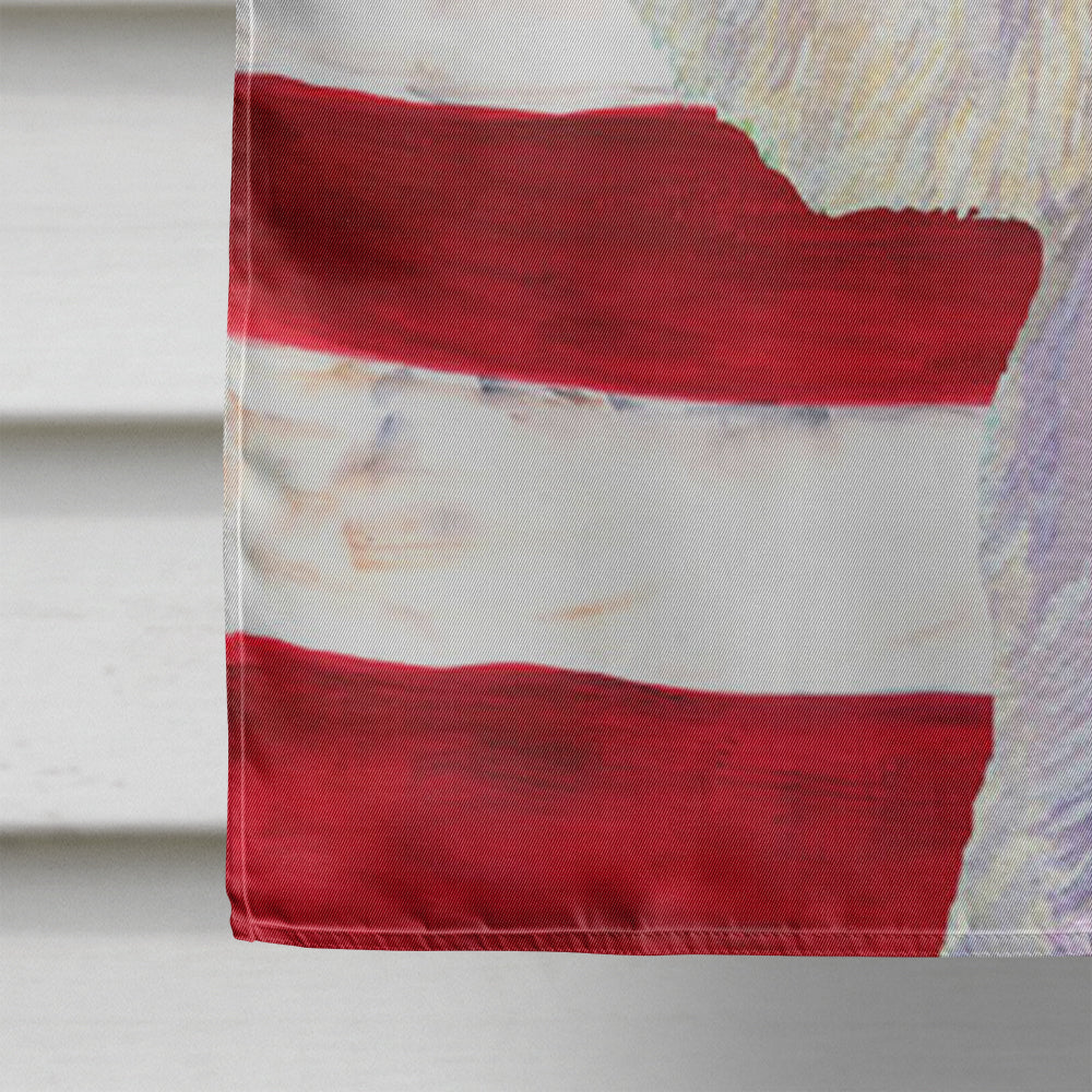 USA American Flag with Westie Flag Canvas House Size