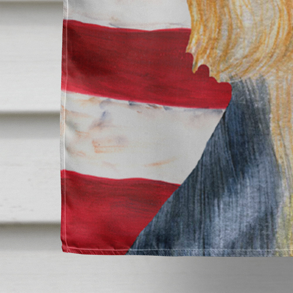 USA American Flag with Silky Terrier Flag Canvas House Size  the-store.com.