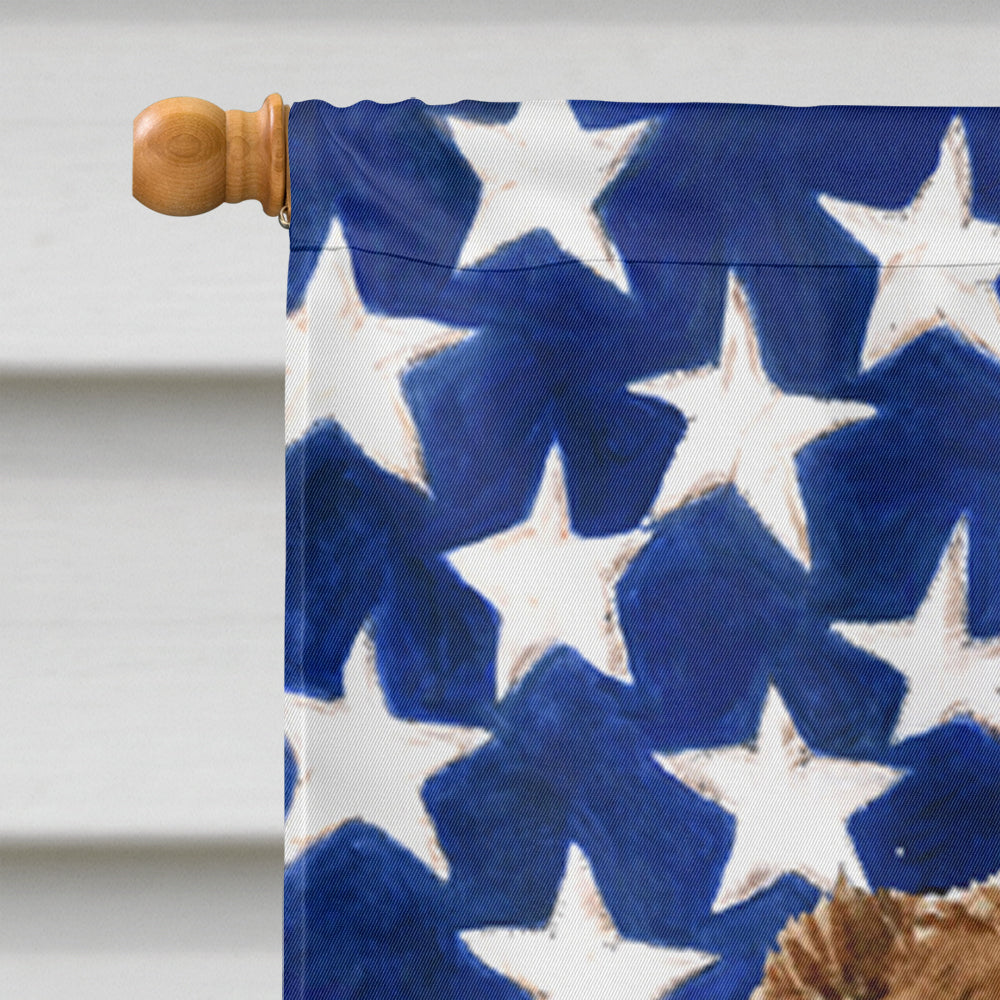 USA American Flag with Australian Shepherd Flag Canvas House Size  the-store.com.