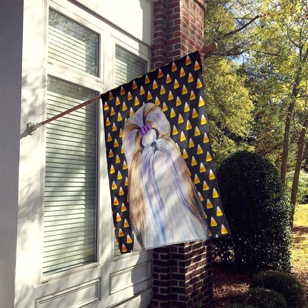 Shih Tzu Candy Corn Halloween Portrait Flag Canvas House Size