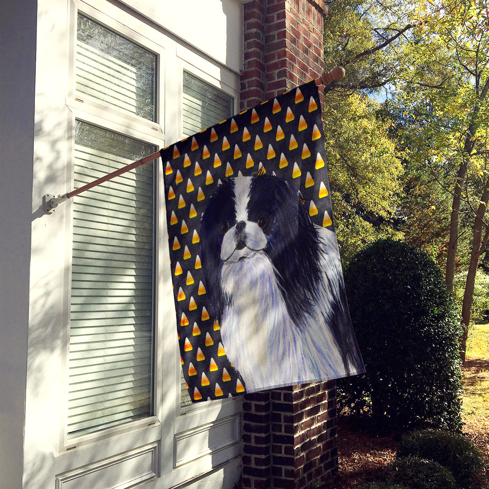 Japanese Chin Candy Corn Halloween Portrait Flag Canvas House Size  the-store.com.
