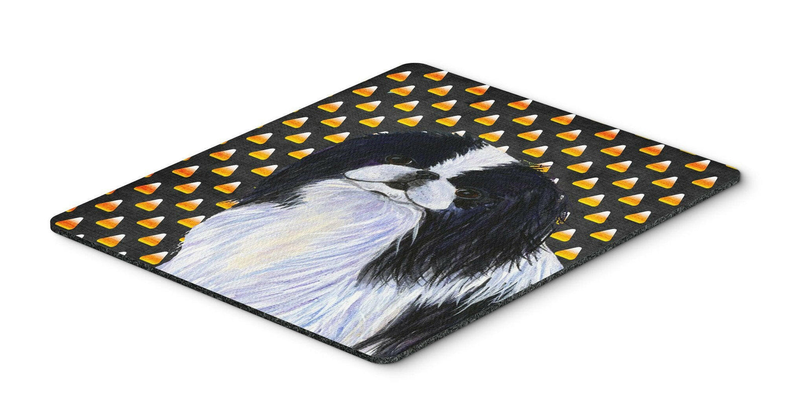 Japanese Chin Candy Corn Halloween Portrait Mouse Pad, Hot Pad or Trivet by Caroline's Treasures