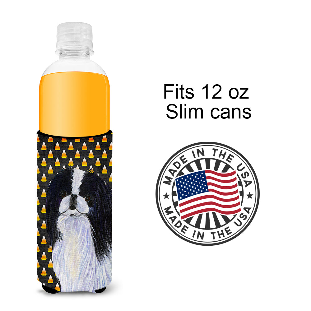 Japanese Chin Candy Corn Halloween Portrait Ultra Beverage Insulators for slim cans SS4260MUK.