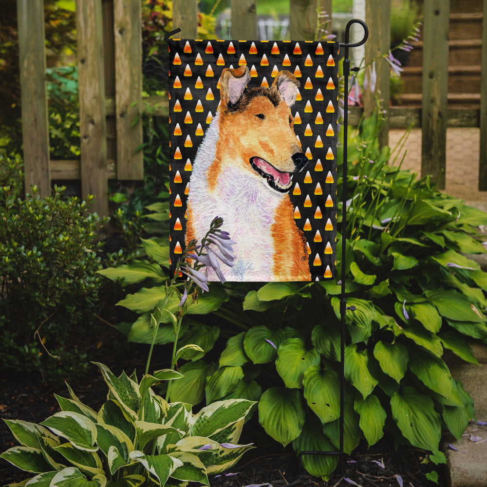 Colley Smooth Candy Corn Halloween Portrait Drapeau Jardin Taille