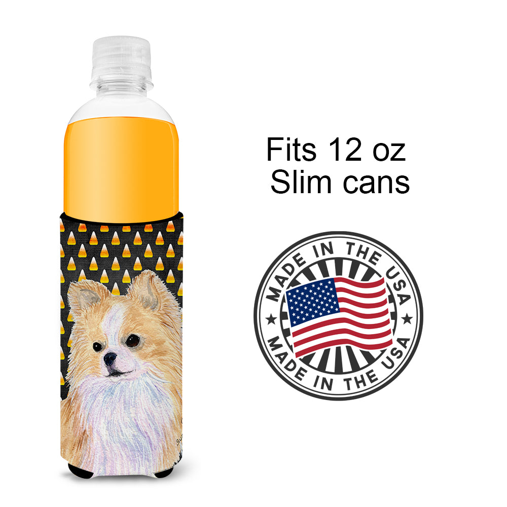 Chihuahua Candy Corn Halloween Portrait Ultra Beverage Insulators for slim cans SS4266MUK.