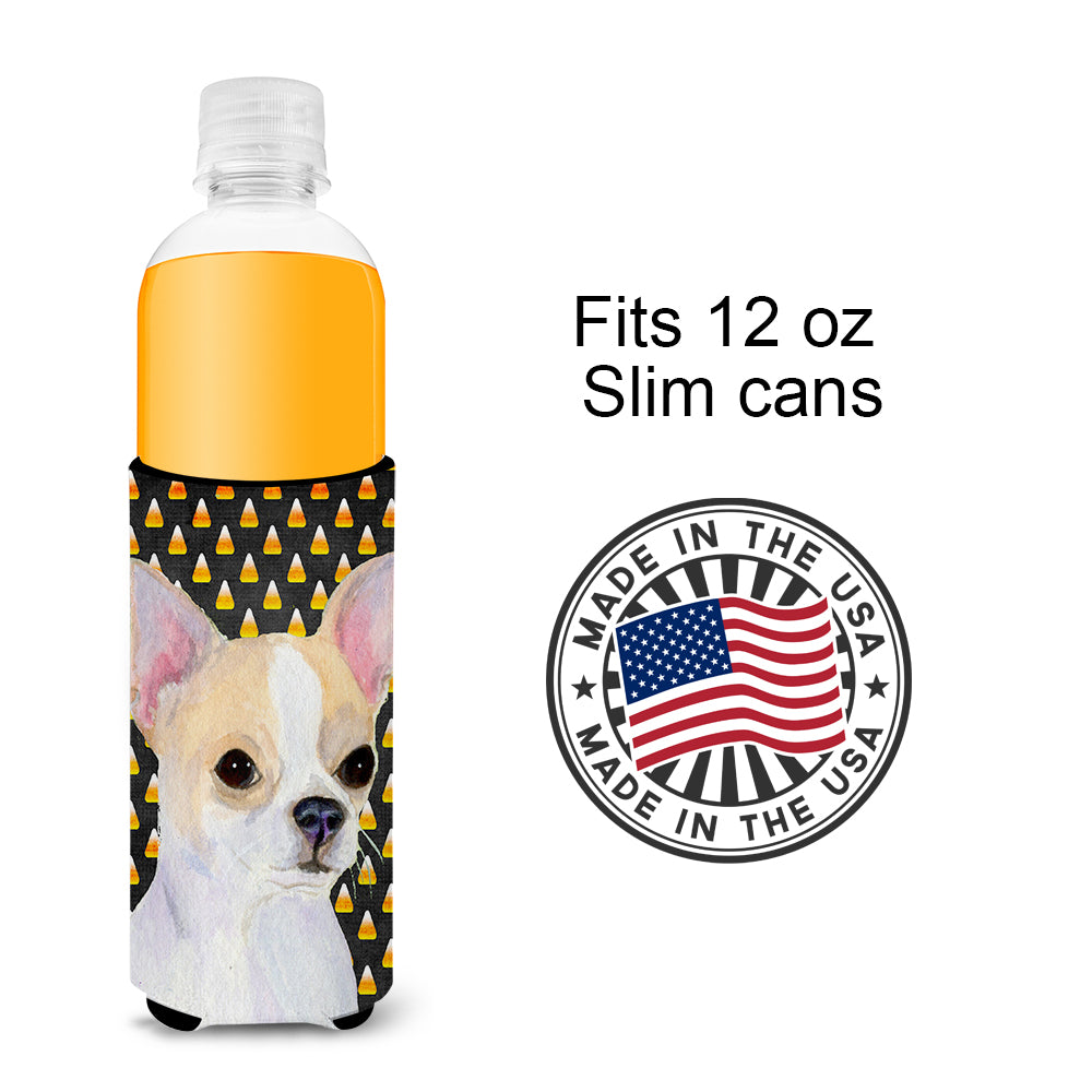 Chihuahua Candy Corn Halloween Portrait Ultra Beverage Insulators for slim cans SS4267MUK.