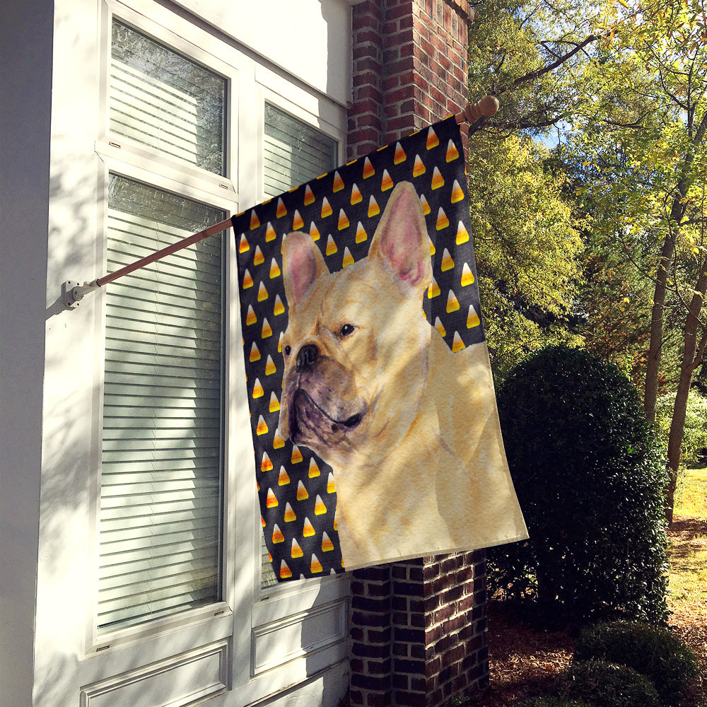 French Bulldog Candy Corn Halloween Portrait Flag Canvas House Size  the-store.com.