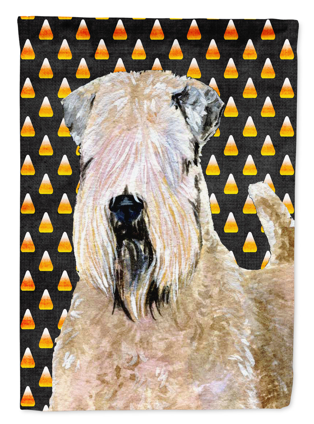 Wheaten Terrier Soft Coated Candy Corn Halloween  Flag Canvas House Size