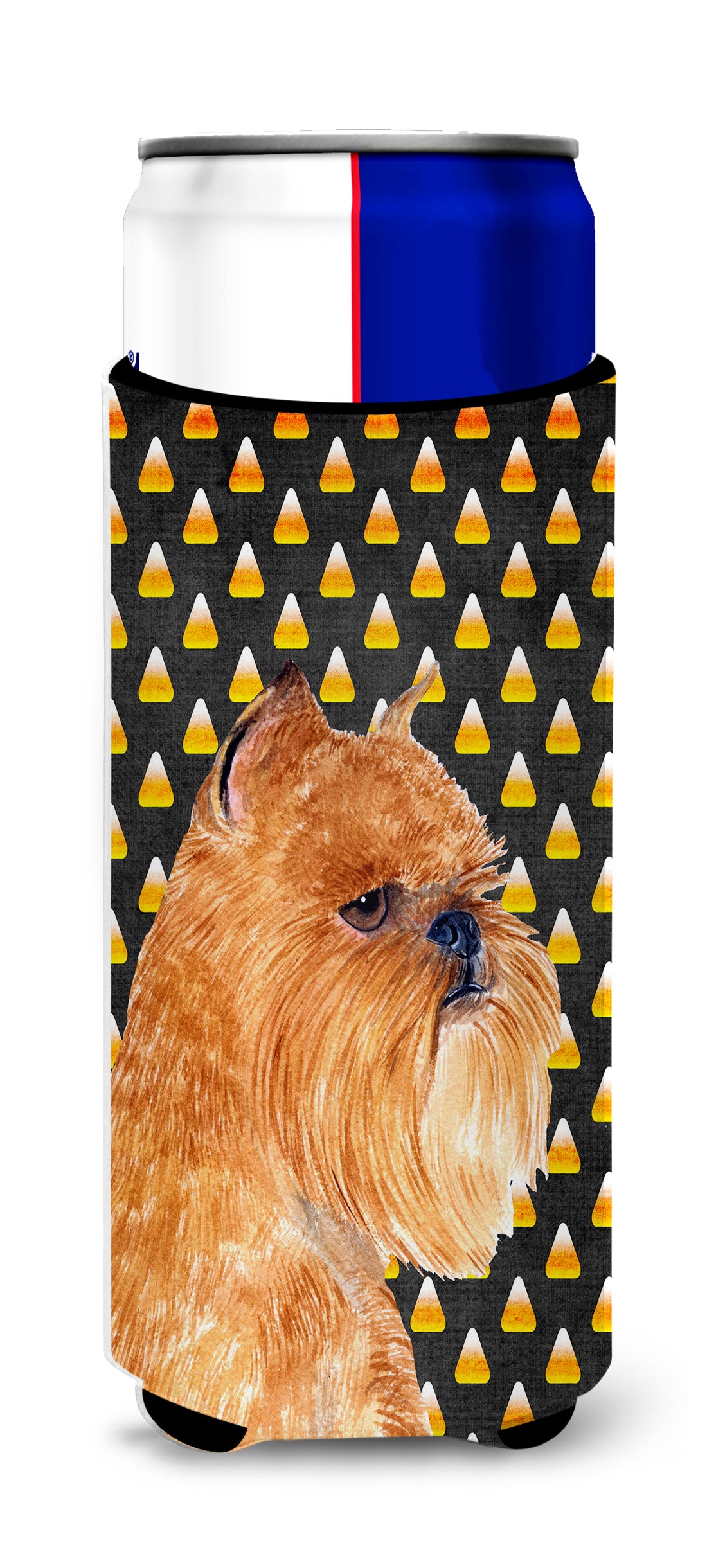 Brussels Griffon Candy Corn Halloween Portrait Ultra Beverage Insulators for slim cans SS4287MUK.