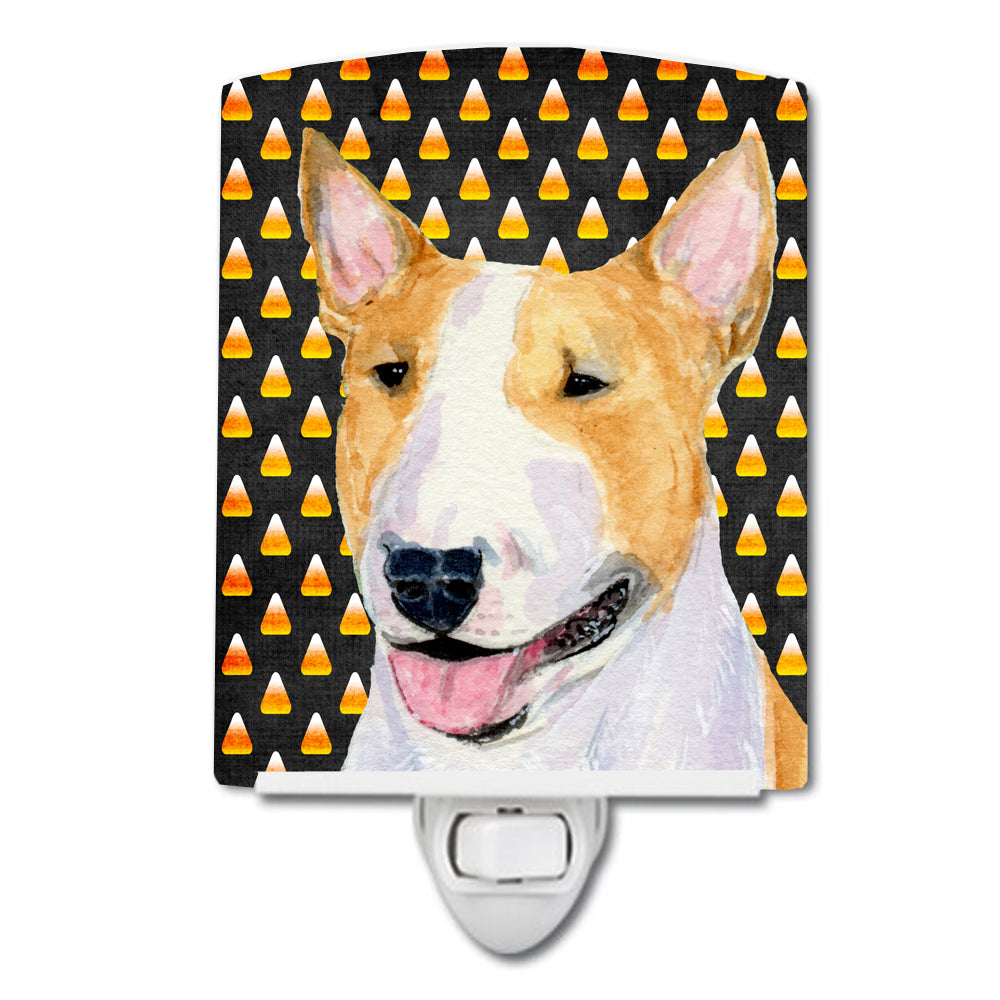 Bull Terrier Candy Corn Halloween Portrait Ceramic Night Light SS4289CNL - the-store.com