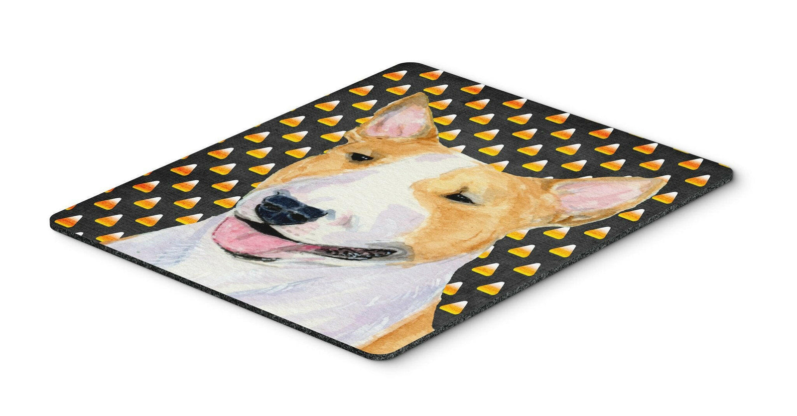 Bull Terrier Candy Corn Halloween Portrait Mouse Pad, Hot Pad or Trivet by Caroline's Treasures