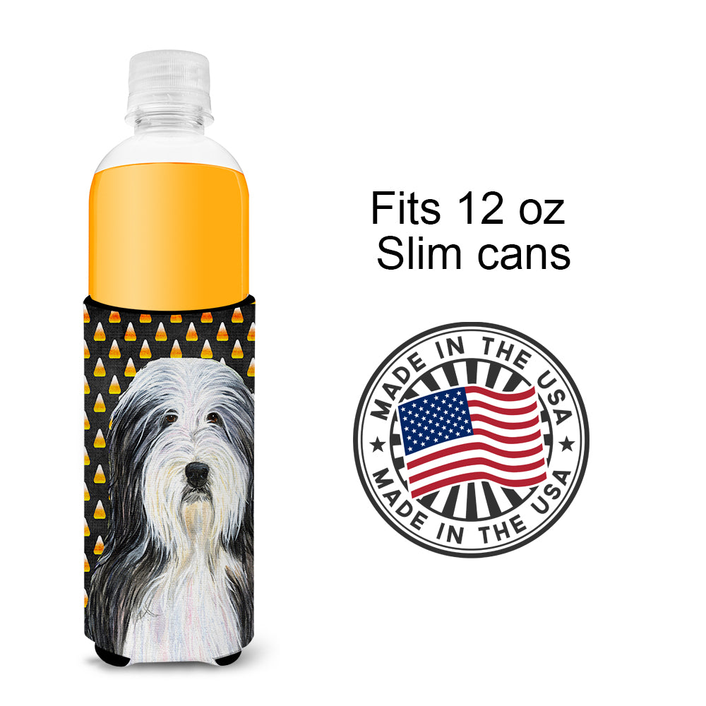 Bearded Collie Candy Corn Halloween Portrait Ultra Beverage Insulators for slim cans SS4290MUK