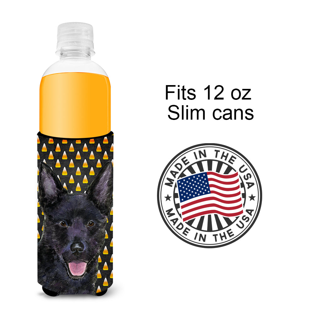 Australian Kelpie Candy Corn Halloween Portrait Ultra Beverage Insulators for slim cans SS4291MUK.